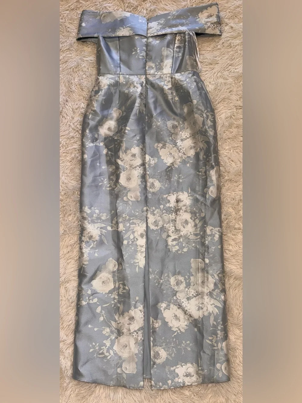 NEW Alfred Sung Constance Off the Shoulder Seraphina Floral Column Gown Sz 12 - Picture 8 of 9